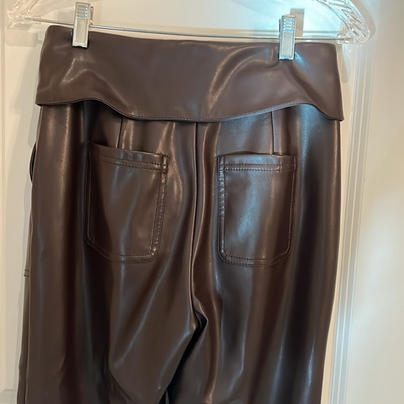 Jonathan Simkhai - Tessa Vegan Leather Tie Waist Pant In Brown - Picture 10 of 10